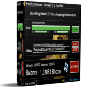 Bitcoin Generator Mining v8.9 (1 Month license)