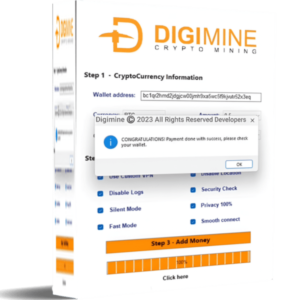 DigiMine Crypto Mining V4.9 – Premium Software Technology (1 Month License)